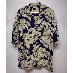 Back East Hawaiian tropical button front shirt